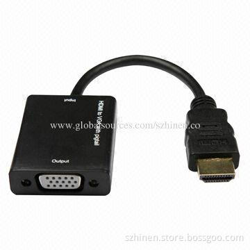 HDMI to VGA Convertor with Pigtail, Can Convert Complete HDMI into VGA, Supports 165MHz/1.65Gbps